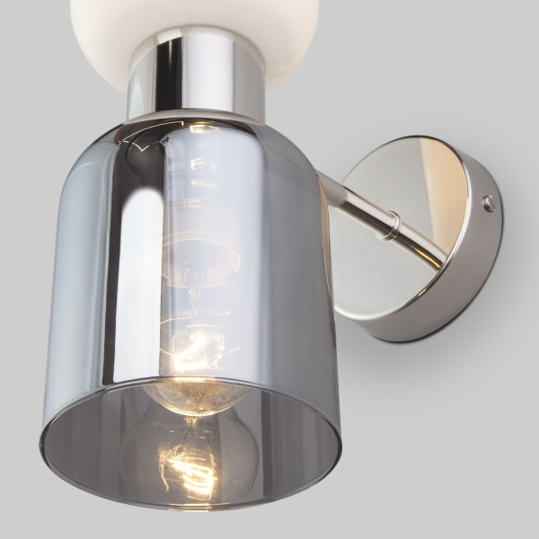 Настенный светильник с плафонами 60118/2 никель фото в интернет магазине Супермаркет света