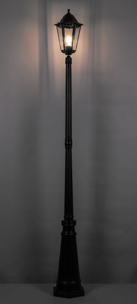Светильник садово-парковый Feron 6211/PL6211 столб 100W E27 230V, черный фото в интернет магазине Супермаркет света