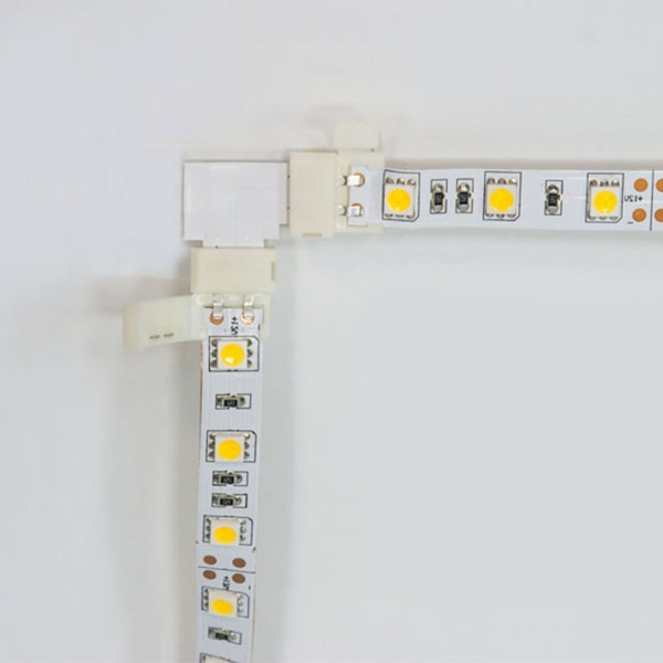 Комплект L коннекторов  с соединителем для светодиодной ленты RGB (5050/10мм), LD186 фото в интернет магазине Супермаркет света